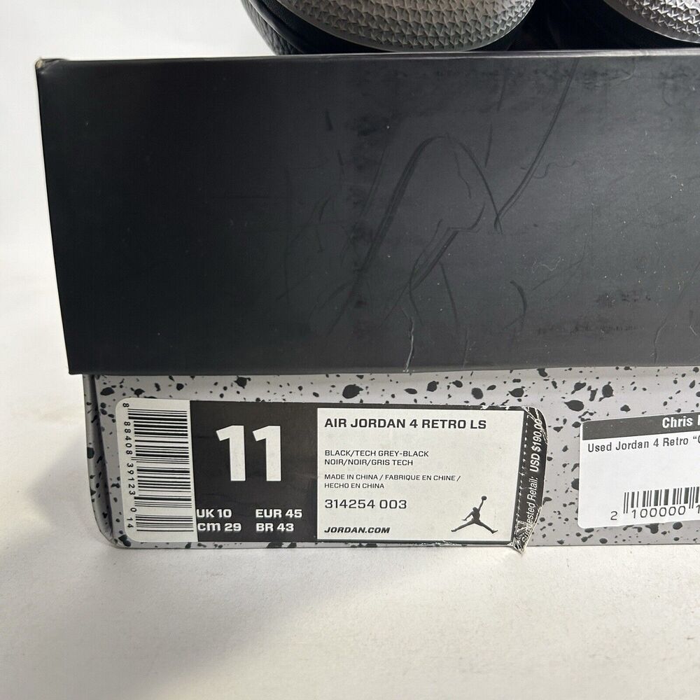 Nike Shoes Air Jordan 4 Retro Men's LS “Black Oreo” 2024 - Picture 9 of 9